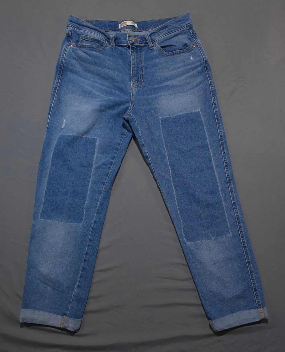Signature by Levi Strauss Womens Size 10 W30 Heritage Boyfriend Jeans Cuffed